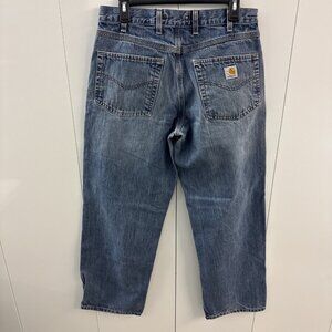 Carhartt B189 DKV 32/32 Wide Leg Loose Fit Men's Blue Jeans